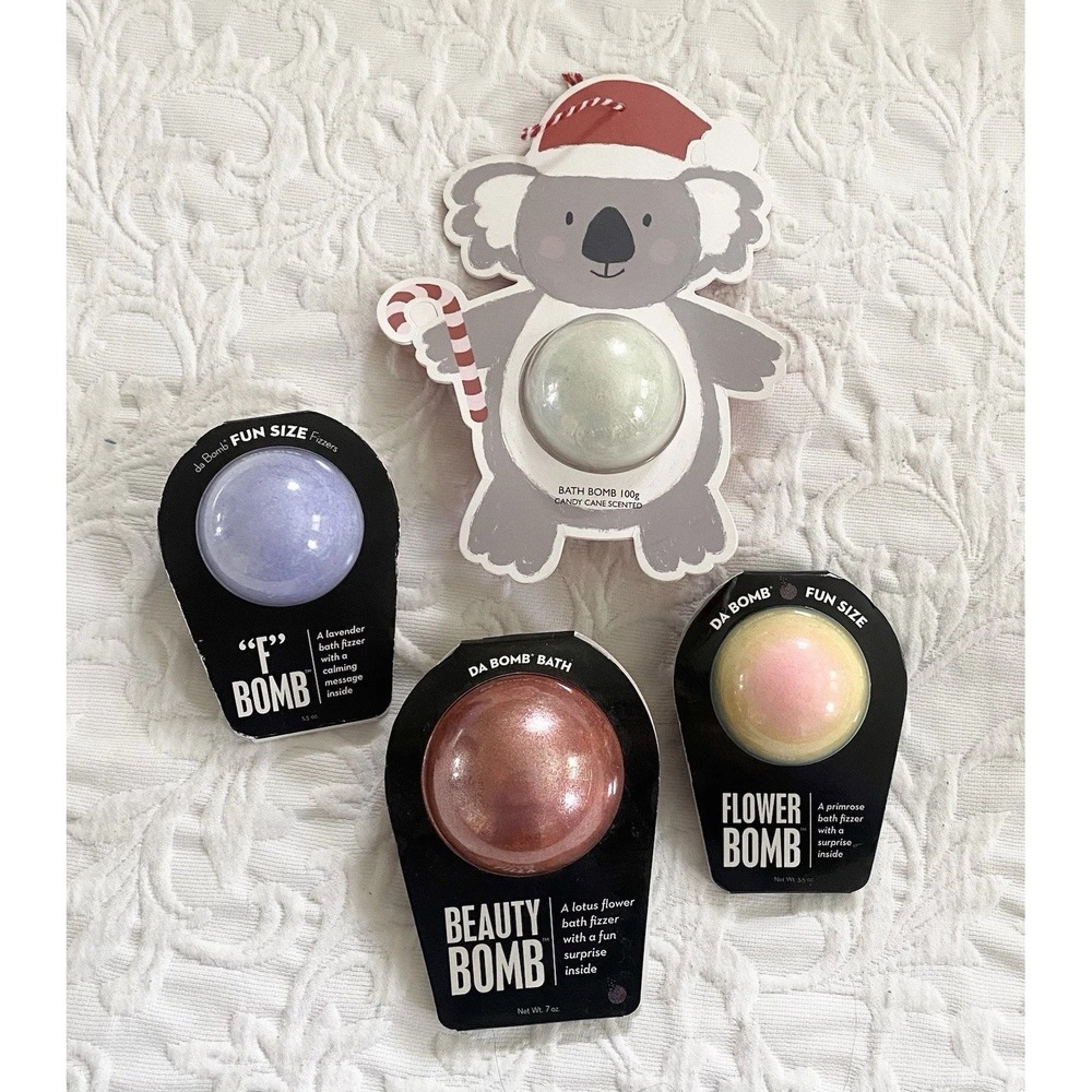 Lot‎ Of 4 Bath Fizzers Da Bomb Beauty Lavender Primrose Surprise Inside Koala